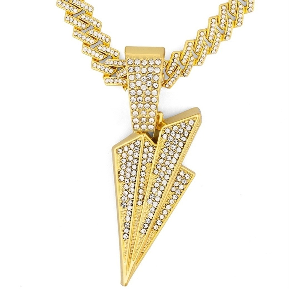 NEW Invicta Elements Mile High Iced Out Pendant & Chain‎ 21.65" Gold #966